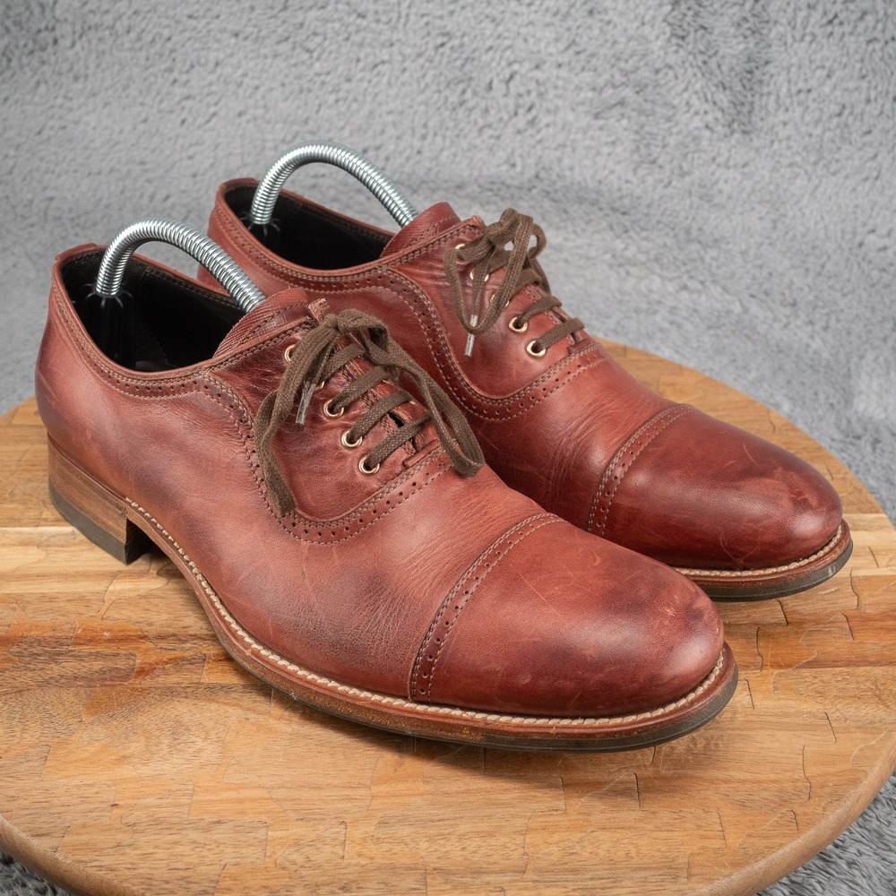 n.d.c. made by hand Sz. 42E leather cap toe oxford alden edmond santoni carmina